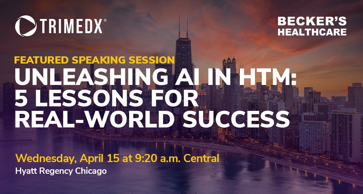 Join us at Becker's 16th Annual Meeting for our featured speaking session on April 15 at 9:20 a.m. CT: Unleashing AI in HTM: 5 Lessons for real-world success.