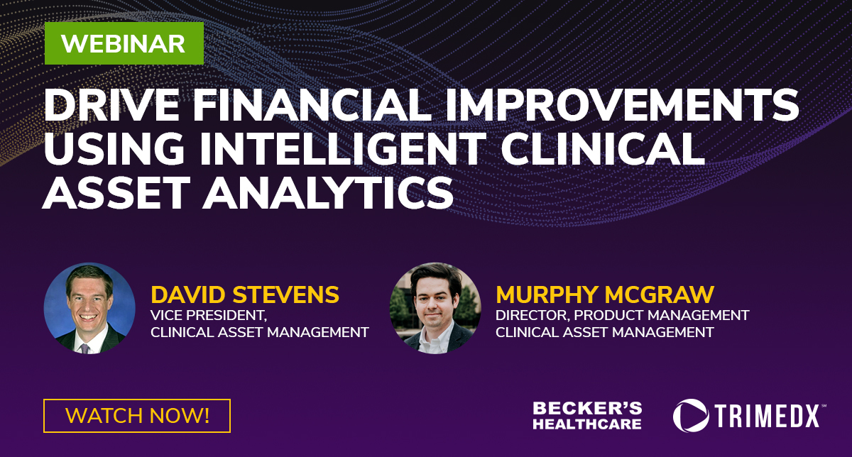 driving financial improvements using intelligent clinical asset analytics