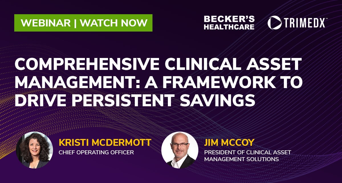 Watch now: Comprehensive Clinical Asset Management - A Framework to Drive Persistent Savings