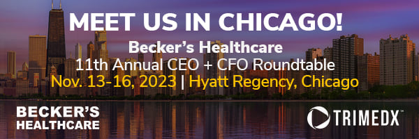 TRIMEDX will be at Becker's 11th Annual CEO + CFO Roundtable event in Chicago on November 13-16.