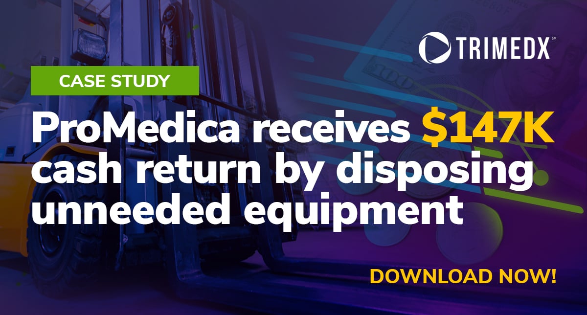 ProMedica receives $147K cash return by disposing unneeded equipment