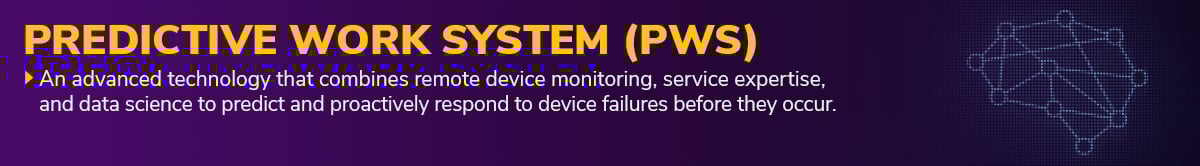 Predictive Work System (PWS) Definition - An advanced technology that combines remote medical device monitoring service expertise and data science