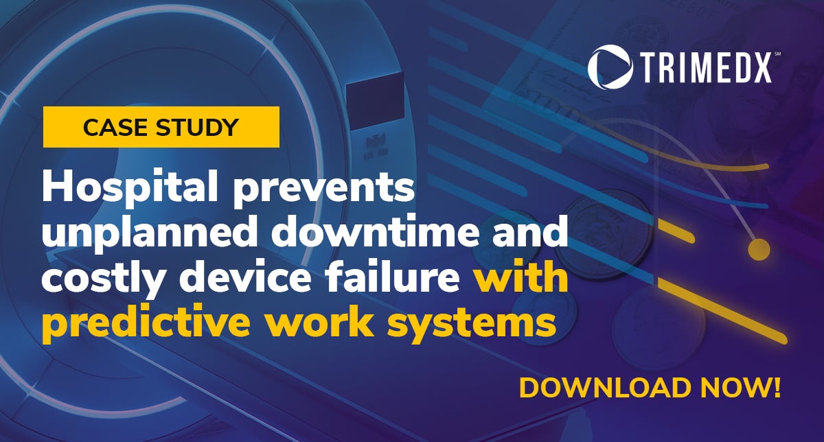 Hospital prevents unplanned downtime and costly device failure with predictive work systems