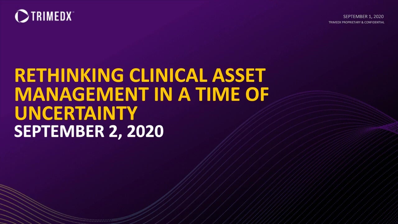 Webinar how clinical asset management can be a source of stability